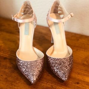 Betsy Johnson Pink Sparkling Heels 9